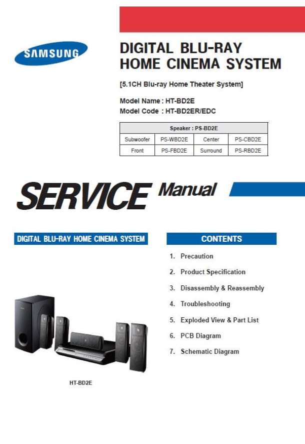 HT-BD2E, HT-BD2ER, PS-WBD2E